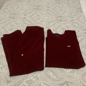 Men’s Figs Maroon Scrub Set - M/S